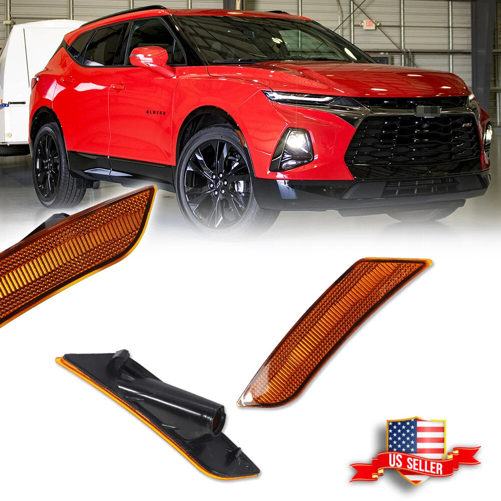 Amber Lens Front Bumper Side Marker Lights for Cadillac ATS (2013–2014) & XT5 (2017–2023)