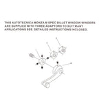 Universal Aluminum Alloy Window Crank Handle for Car (2 pcs)