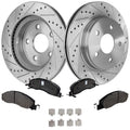 Disc Brake & Pad Kit for Ram 1500 (2012) Drilled and Slotted