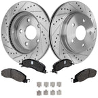 Disc Brake & Pad Kit for Ram 1500 (2012) Drilled and Slotted