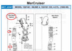 Exhaust Bellow for MerCruiser 120 140 Sterndrive (70981A3, 32-90949T)