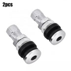 2 x Tire Valve Short Stems for Cars & Motorcycles