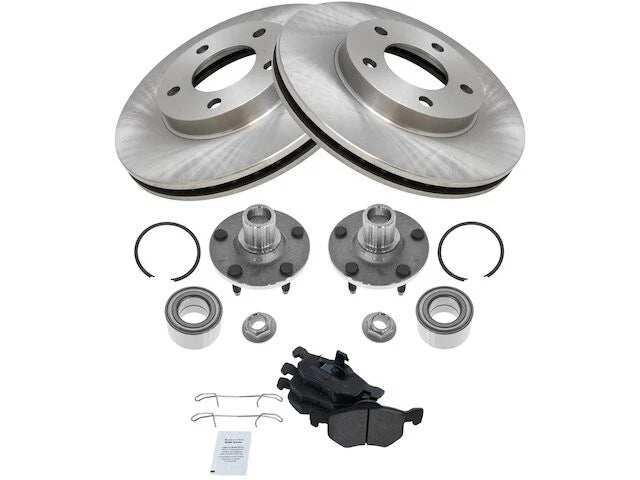 Front Brake Pad, Rotor & Wheel Bearing Kit for Mazda Tribute (2001–2006)