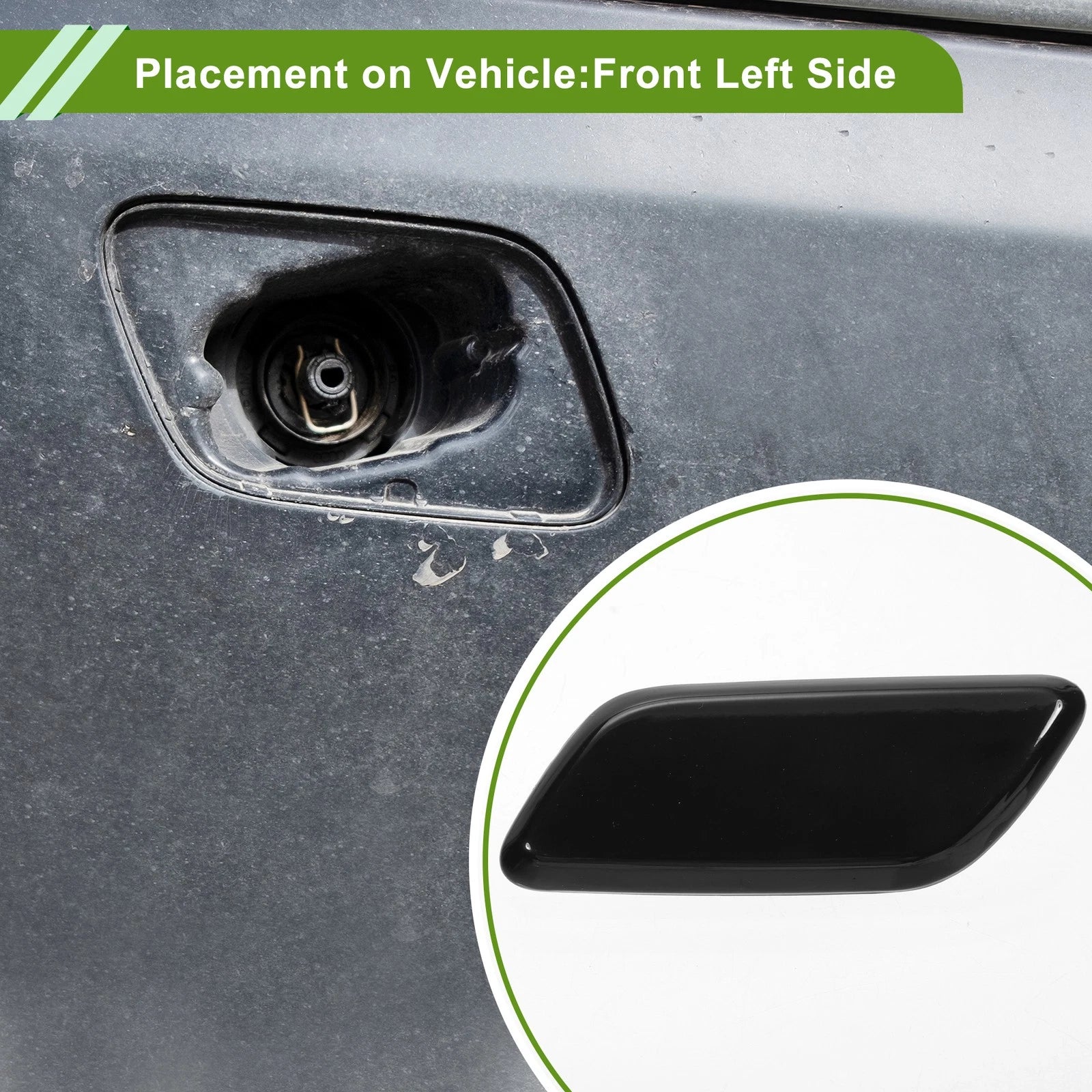 Front Left Washer Nozzle Cover for Toyota Land Cruiser (2013–2015) 8535460050 Black
