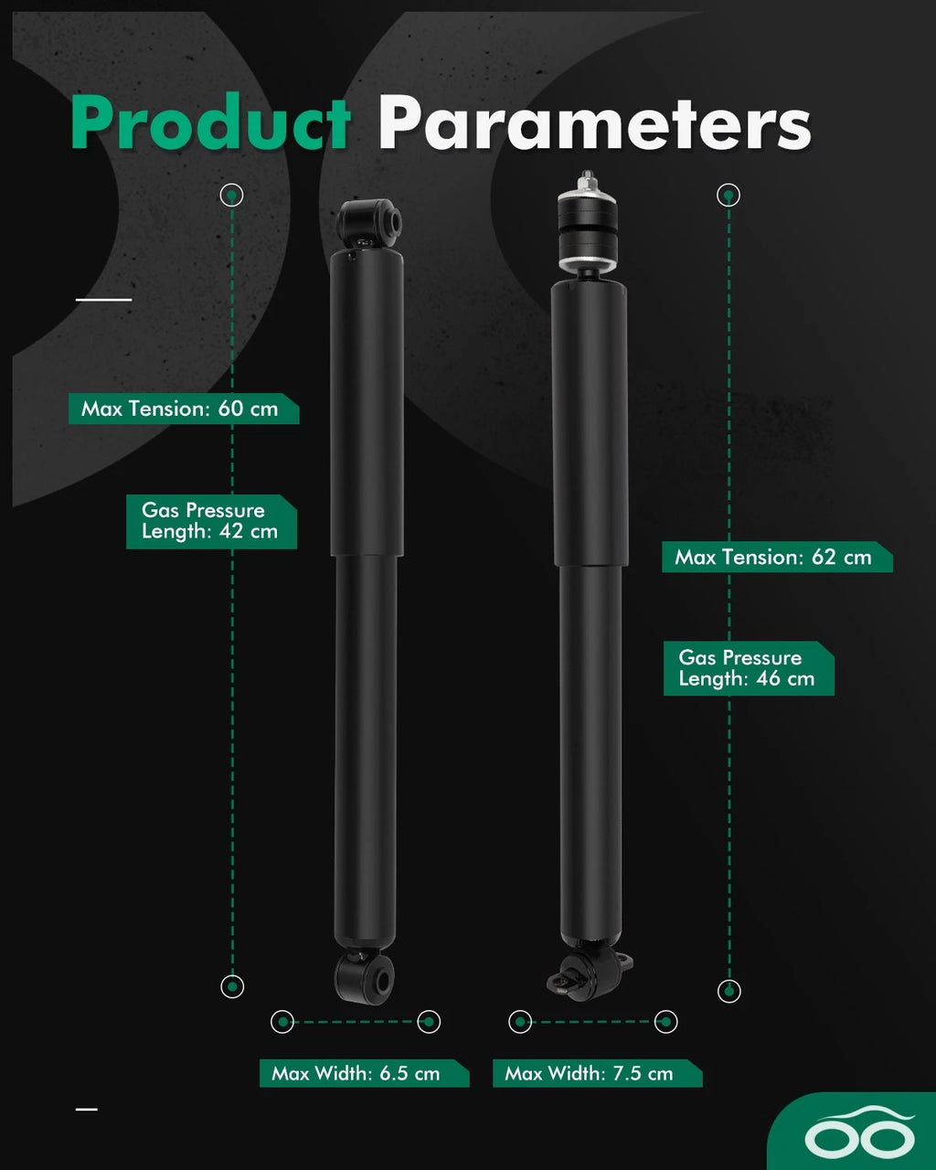 Front Rear Shock Strut Absorbers for Jeep Grand Cherokee (1999–2004)
