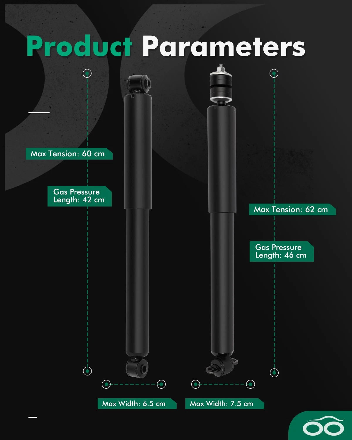 Front Rear Shock Strut Absorbers for Jeep Grand Cherokee (1999–2004)