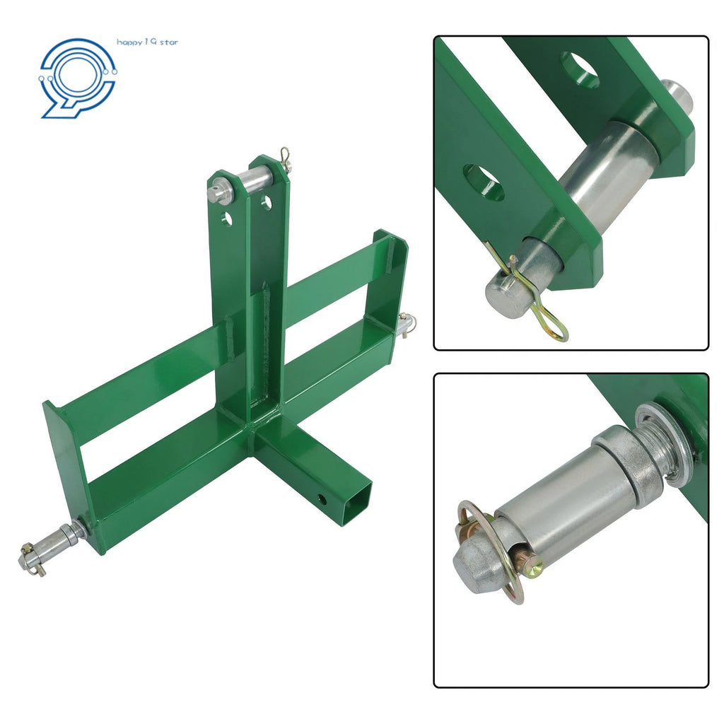 3 Point Receiver Hitch Drawbar with Weight Brackets for CAT 1 Tractor