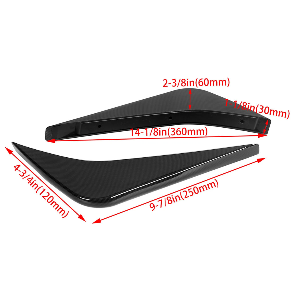 Set of 4 Rear Lower Air Diffuser Fins for Chevrolet Corvette C7 (2014–2019)