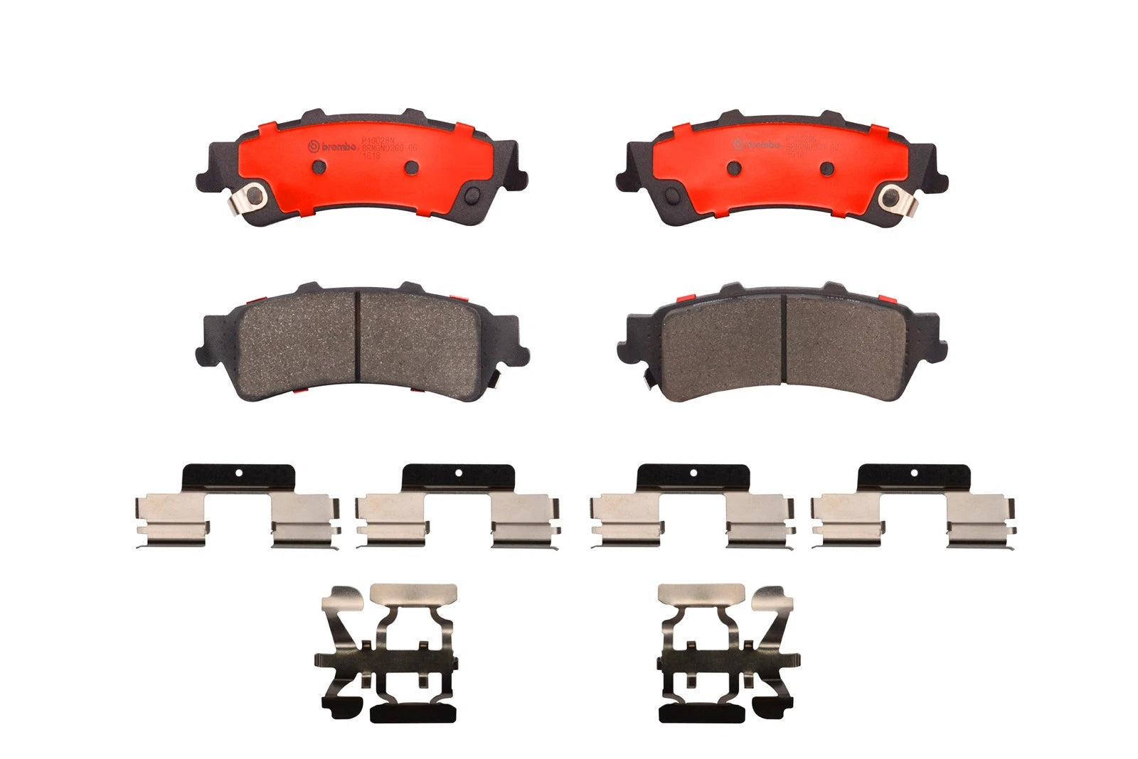Set of 4 Brembo Rear Ceramic Slotted Disc Brake Pads for Cadillac GMC Chevy