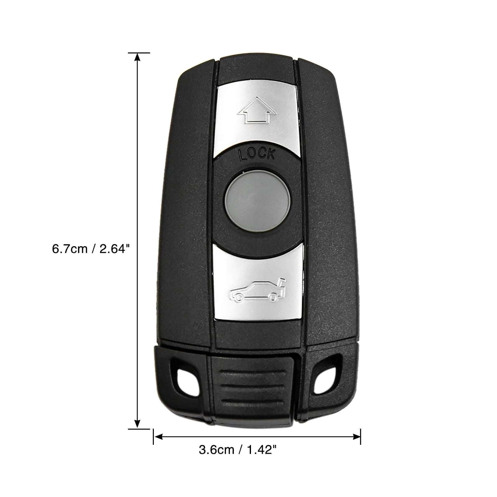 Car Key Fob Shell Case KR55WK49127 for BMW 1 3 5 6 7 Series (E90 E91)