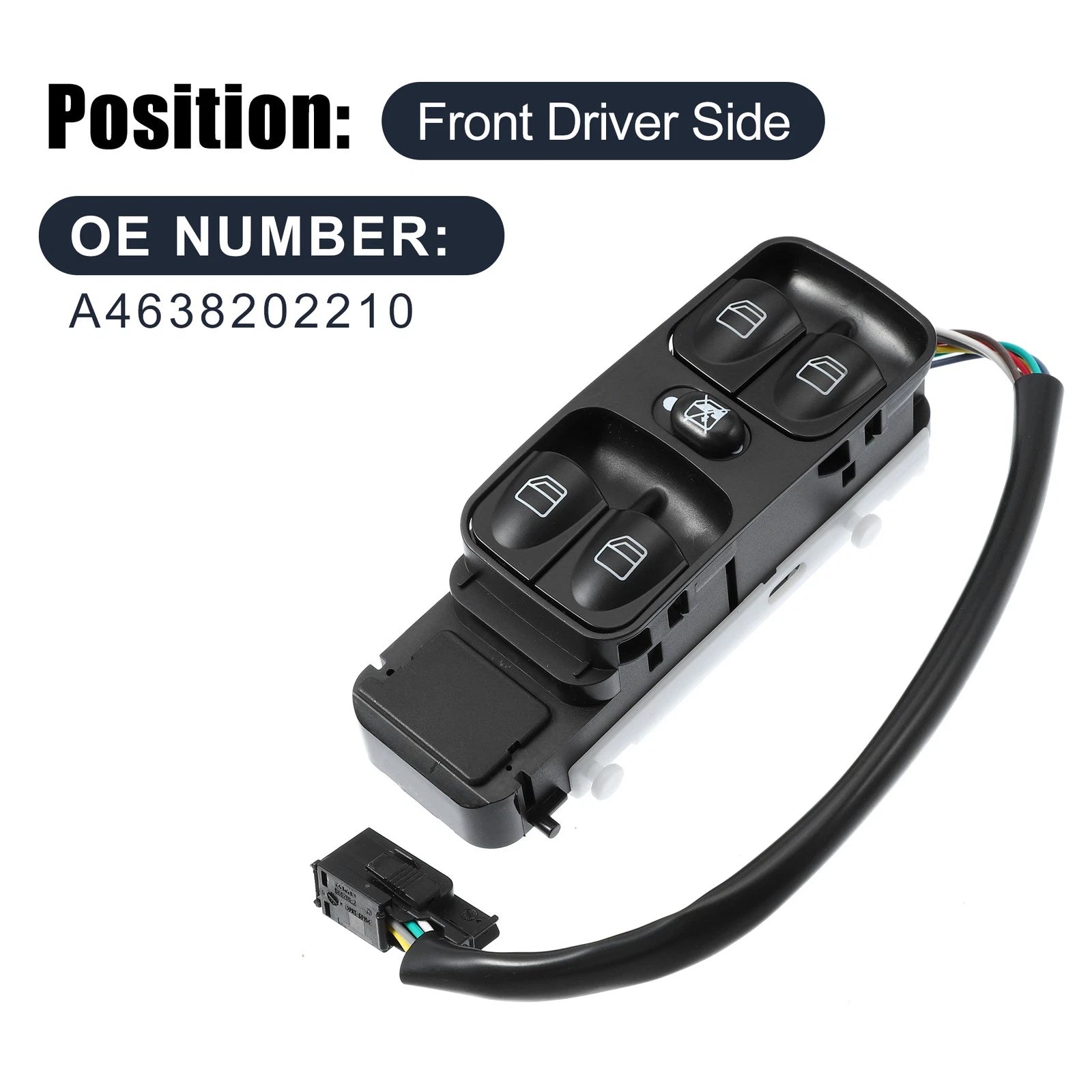 Master Power Window Switch A4638202210 for Mercedes-Benz G500 (2002–2008)