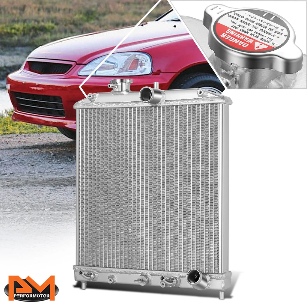 2-Row Aluminum Racing Radiator for Honda Civic/Acura Integra (1992–2001)