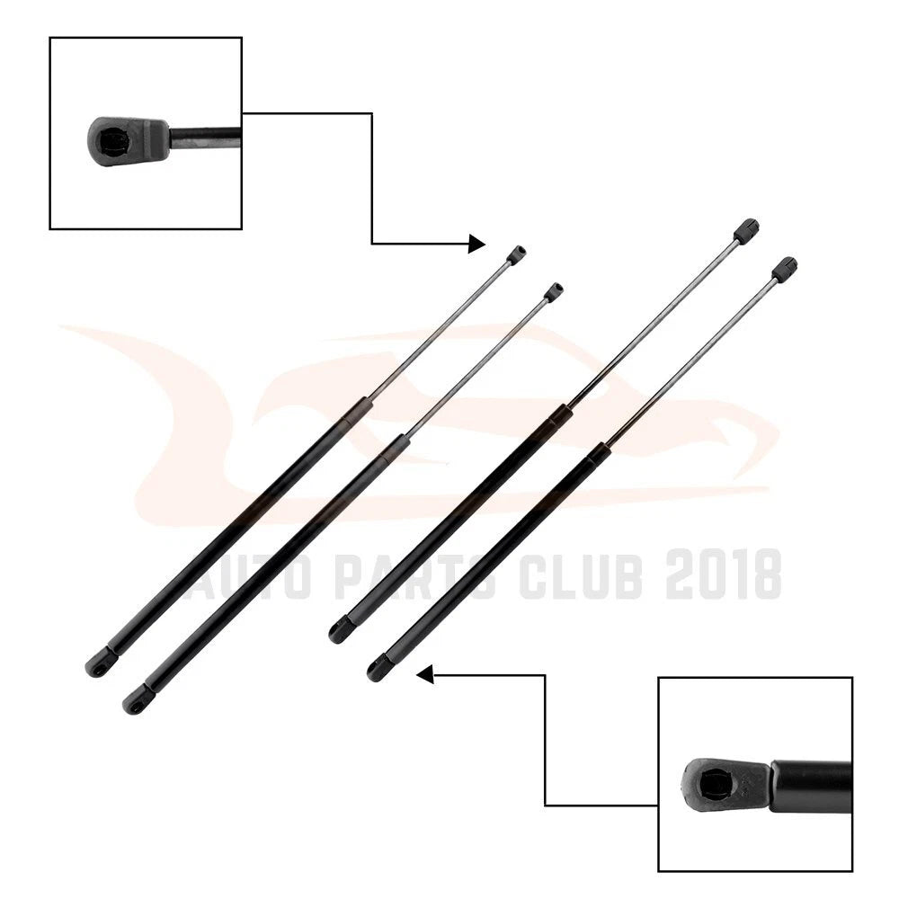 2 Hatch & 2 Hood Lift Supports for Volkswagen Beetle (1998–2010)
