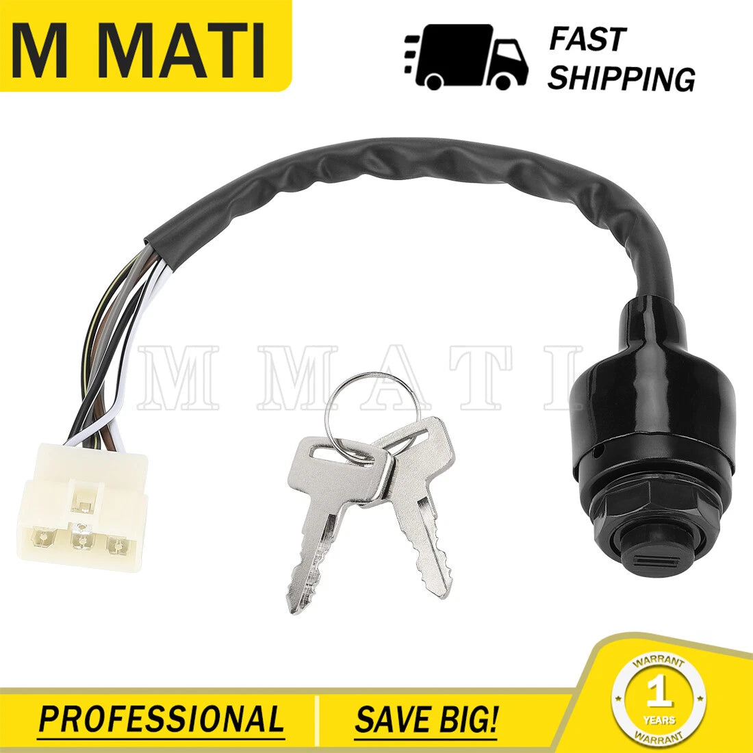 Ignition Key Switch for Kawasaki Mule 600 KAF400 (2005–2016)