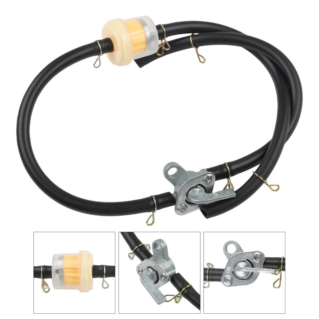 Gasoline Tap with 3 Filters and 3 Hose Clamps for (5-6mm)