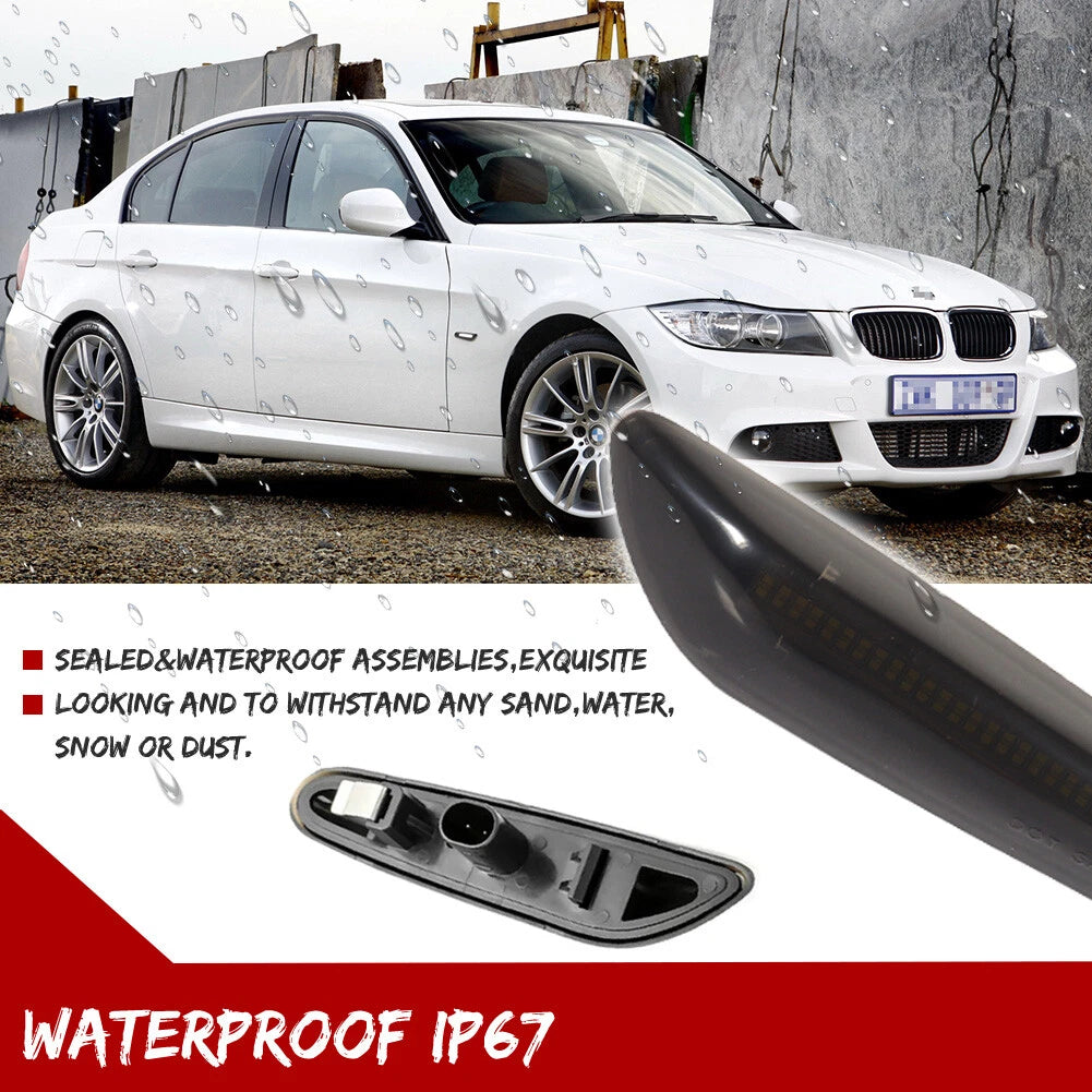 Smoked Lens Front Bumper Side Marker Lights LED for BMW 1 3 5 X Series