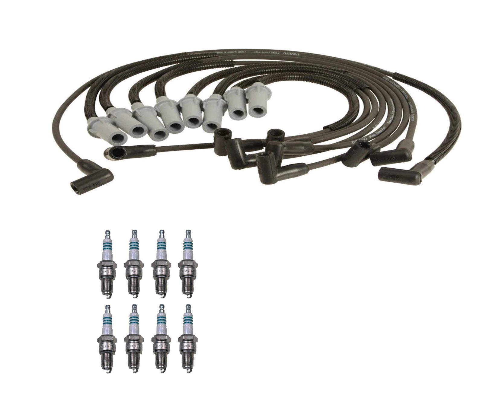 Denso Wire Set & 8 Iridium Power Spark Plugs for Dodge 5.9 V8 (1994–2003)