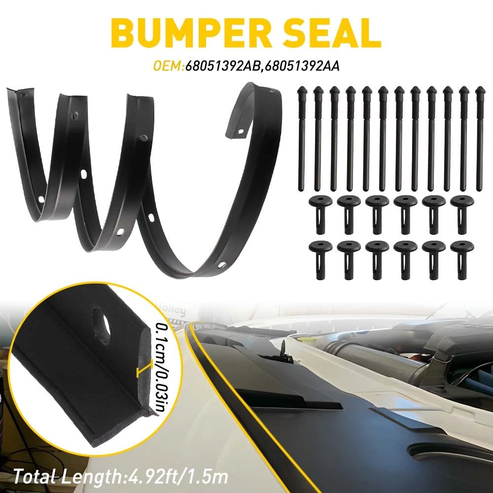 Hood Seal Strip Weatherstrip 68051392AB for Dodge Challenger (2008–2022)