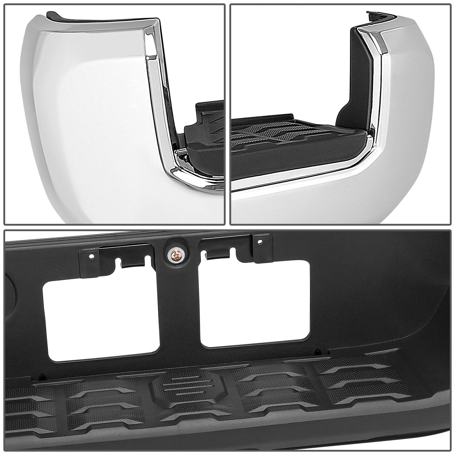 Chrome Steel Rear Bumper for Toyota Tacoma (2016–2023)