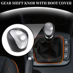 5 Speed Manual Gear Shift Knob for Kia Forte (2008–2013) Faux Leather Black