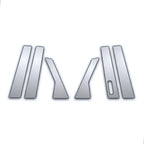 6Pc Chrome Pillar Post Covers With Cutout for Ford 500 (2005–2007)