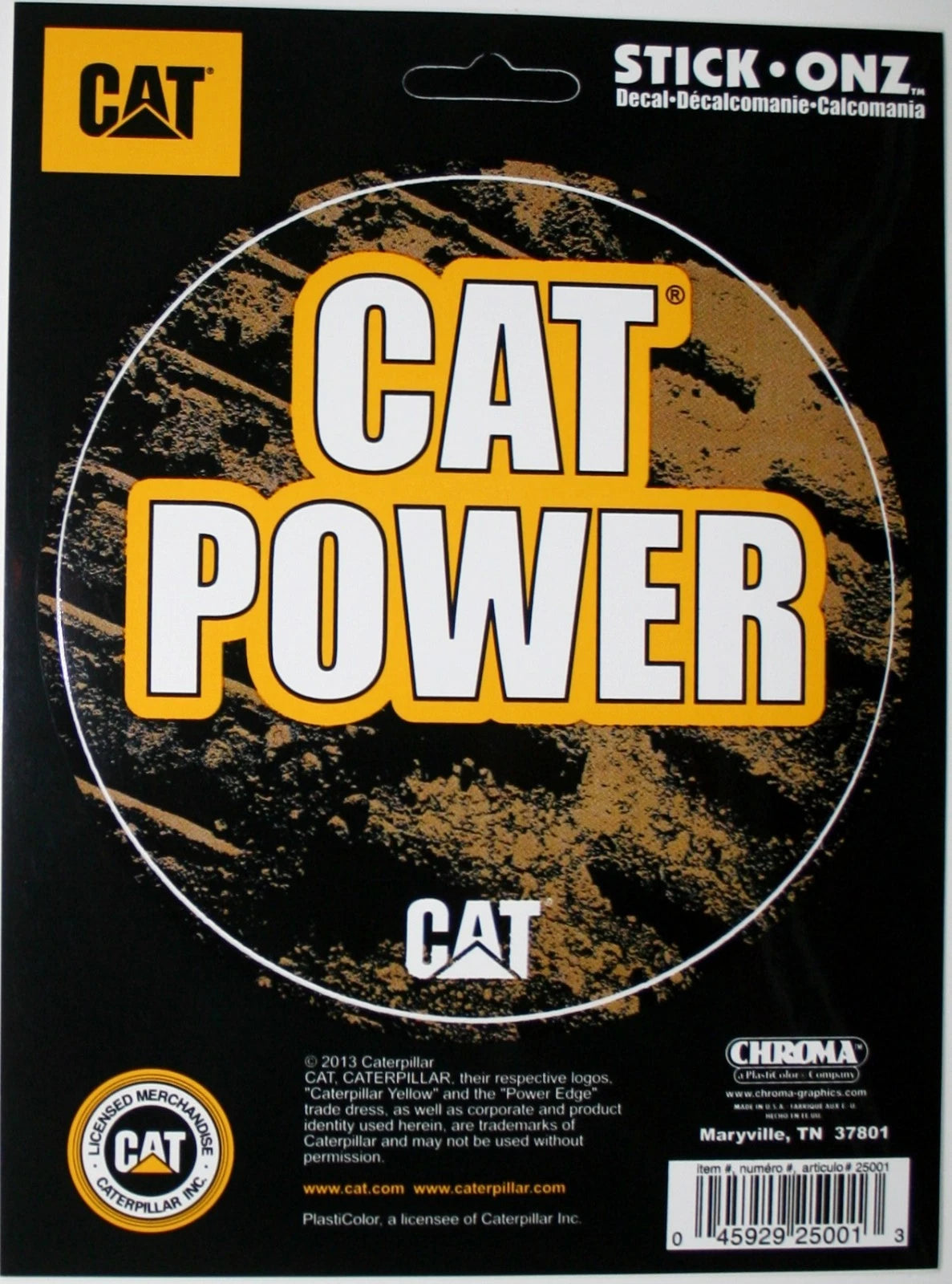 Caterpillar Cat Power Logo Decal Sticker for Truck Semi Backhoe