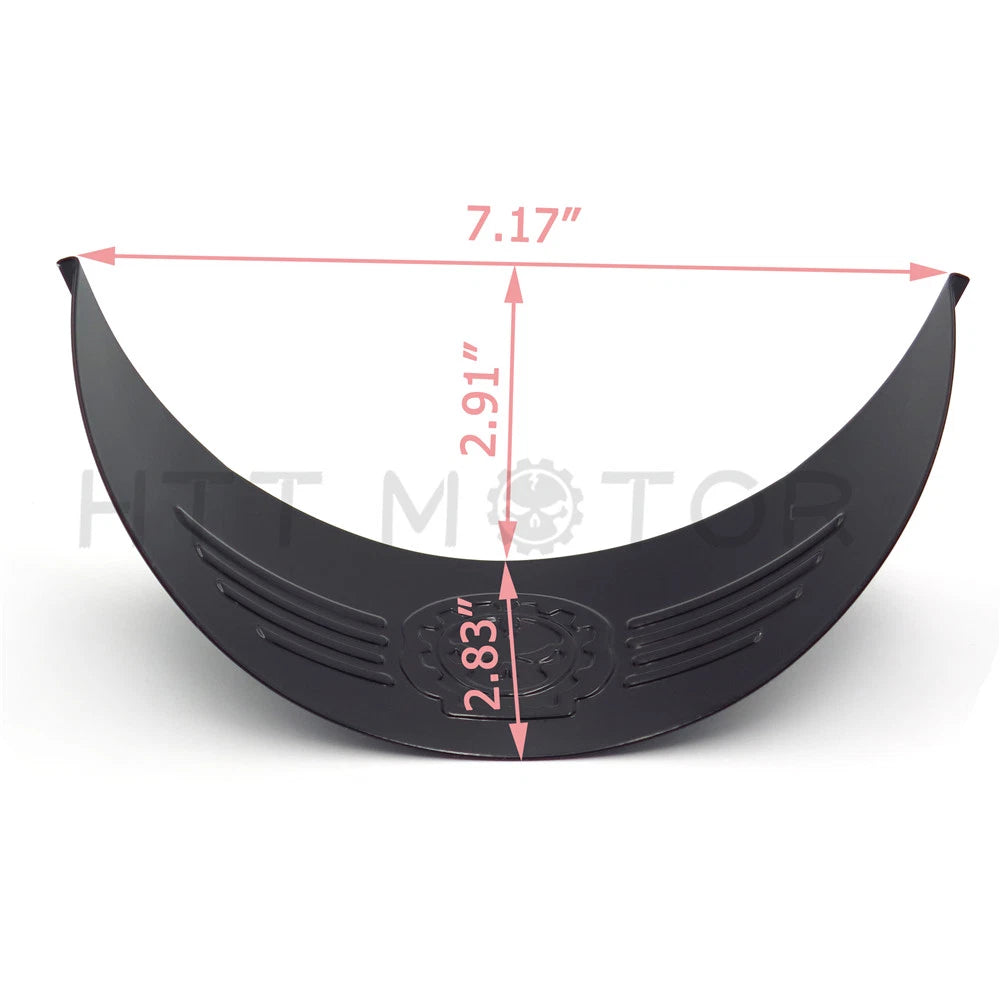 7" Black Skull Headlight Visor for Harley XL XLH FXR (1971–2003)