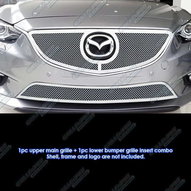 Stainless Steel Bolt Over Mesh Grille for Mazda 6 (2013–2015)