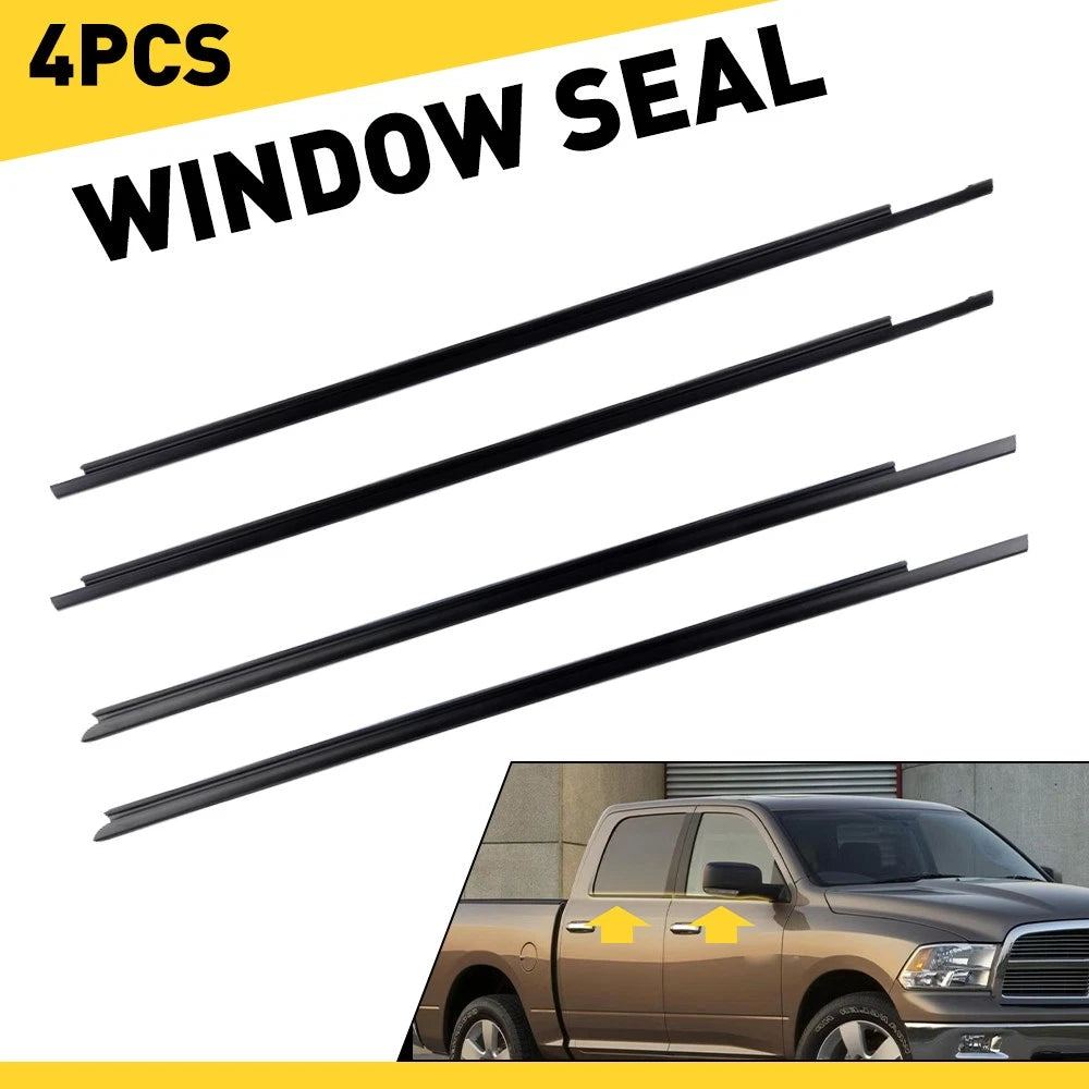Weatherstrip Window Moulding Trim Seal for Ram 1500 2500 3500 (2009–2021)