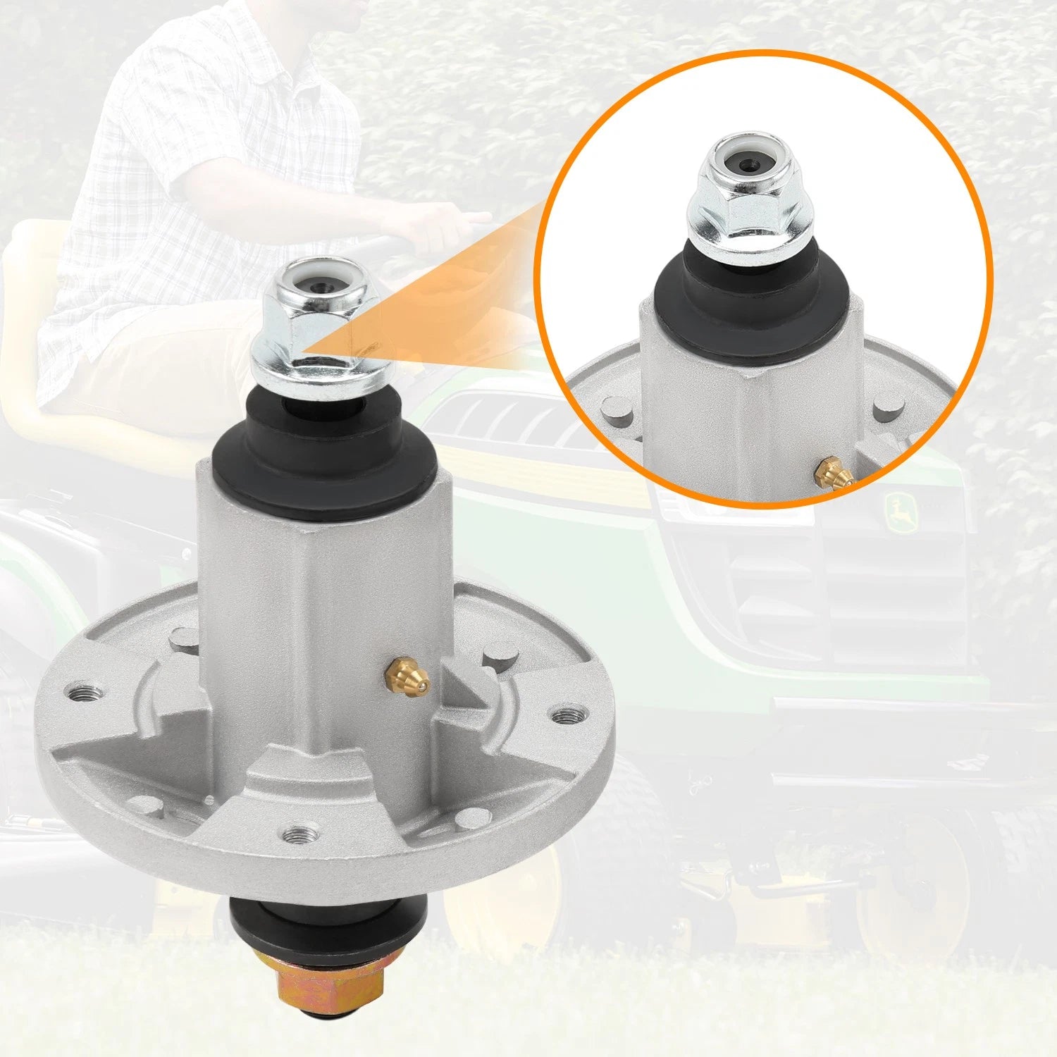 42" Deck Spindle & Pulley Blade & Belt for John Deere X110-X145 (2011–2018)