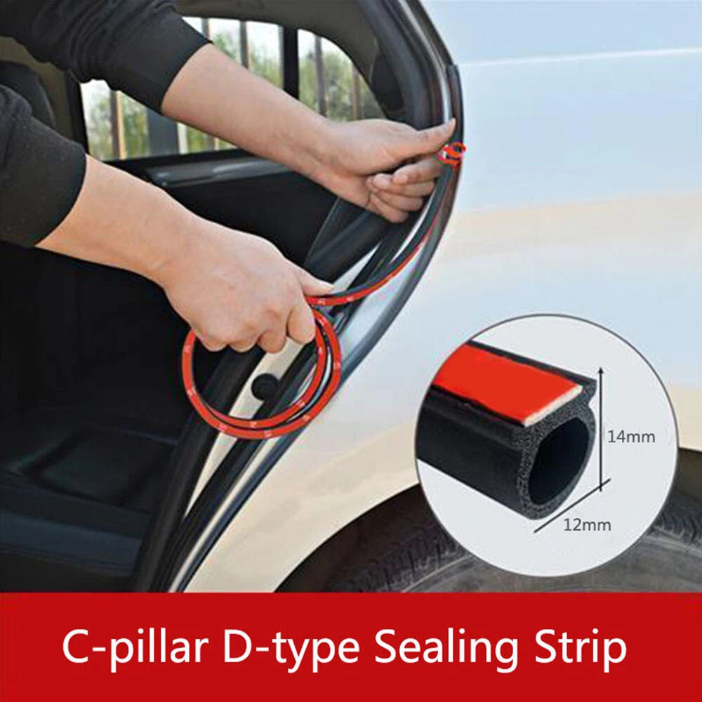 D Shape Rubber Hood Door Guard Trim Molding for Cars 