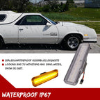 Clear Amber LED Front Bumper Side Marker Lights for El Camino & Caballero (1982–1987)