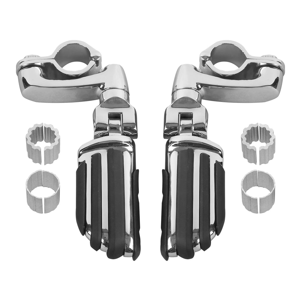 Chrome Highway Foot Pegs for Honda Harley Touring Dyna (25/32/35mm)
