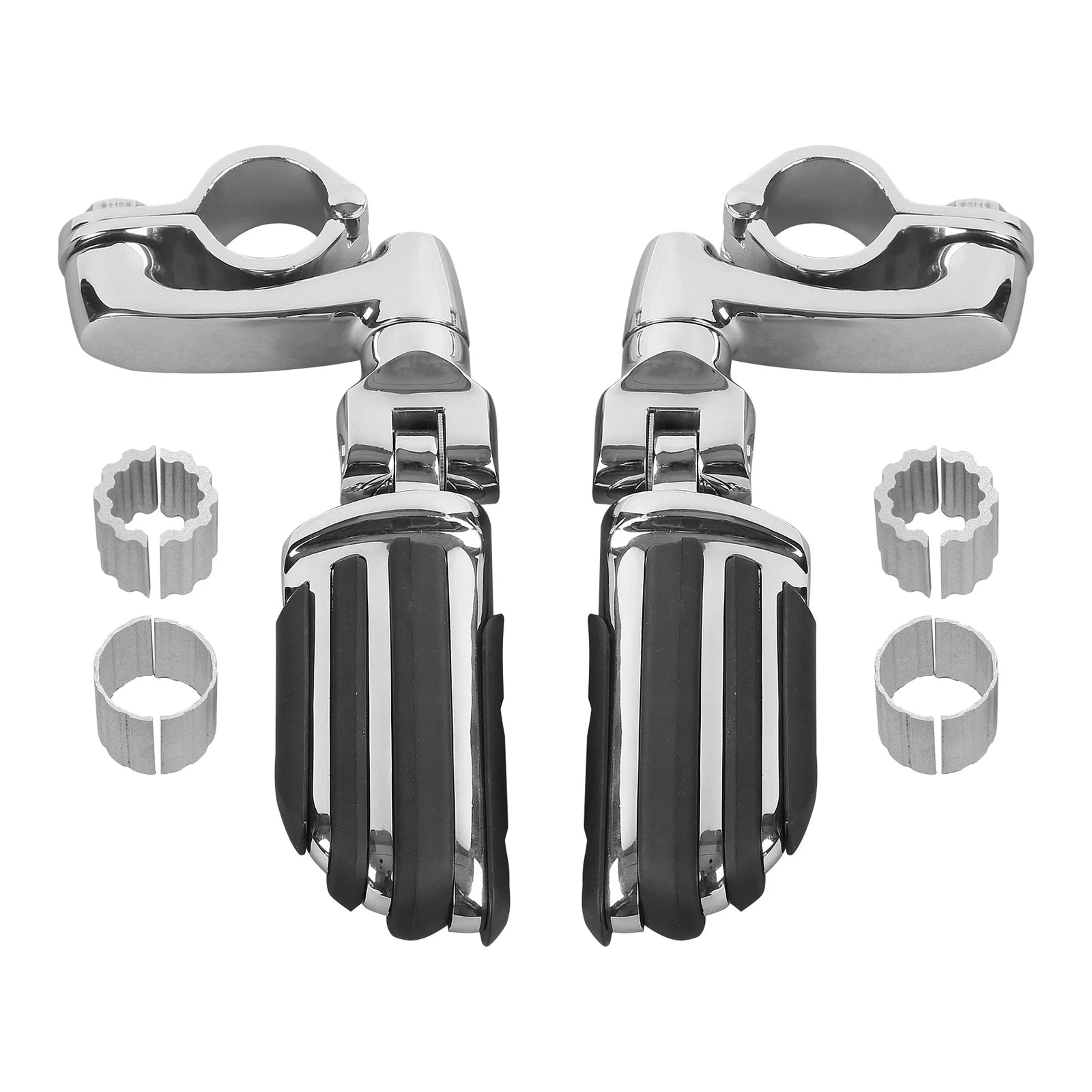 Chrome Highway Foot Pegs for Honda Harley Touring Dyna (25/32/35mm)
