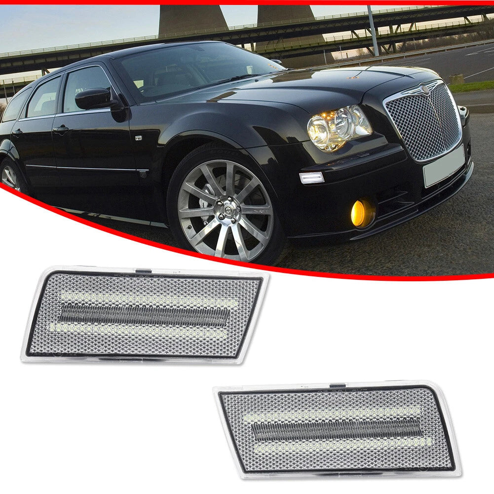 Set of 2 LED Front Bumper Side Marker Lights for Chrysler 300 (2005–2010)