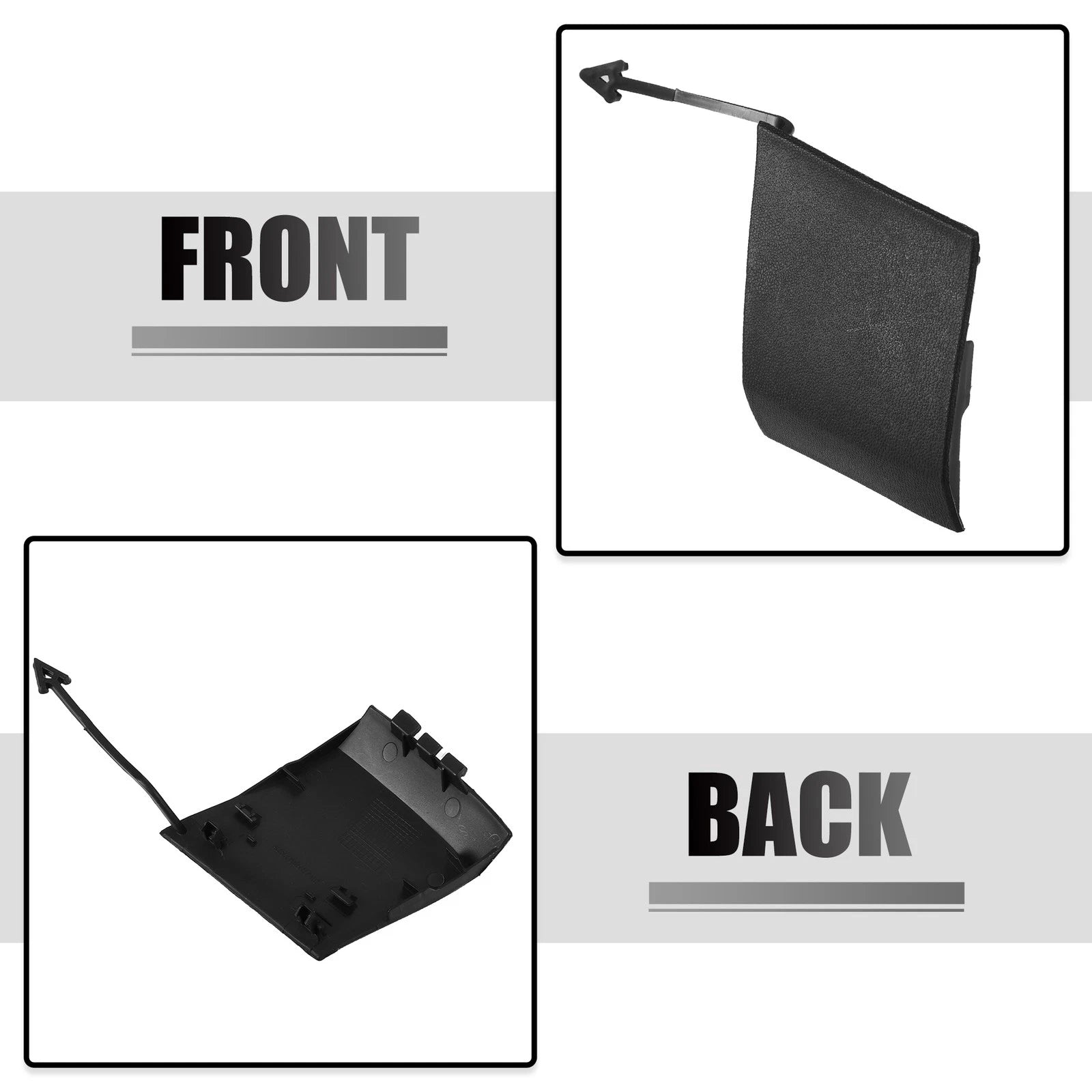 Tow Eye Hook Cover Cap for Mercedes-Benz GLC 300 (2016–2023) Black