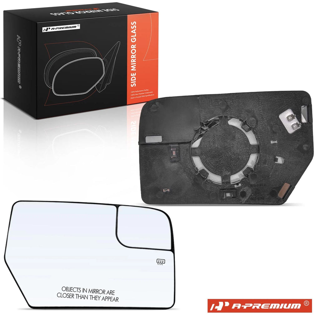 Passenger Power Mirror Glass with Spotter & Heated for Lincoln