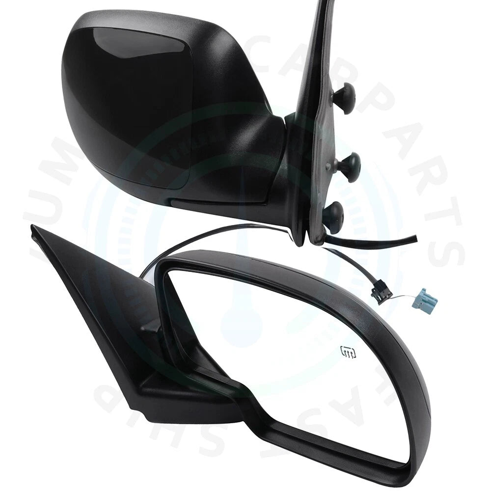 2X Power Heated Black Side View Mirrors for Chevy GMC (2003–2007)