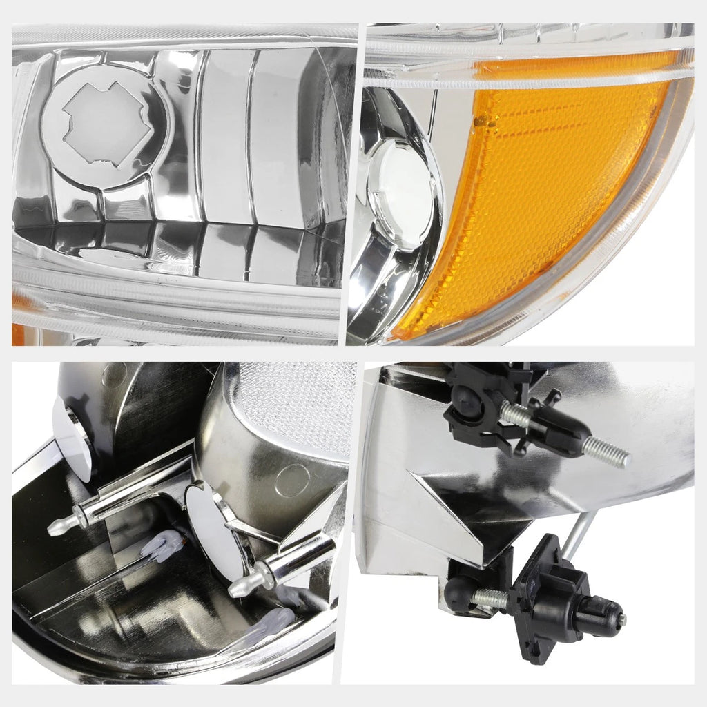 Chrome Bumper Signal Light Amber Corner for Ford Explorer/Mountaineer (1995–2001)