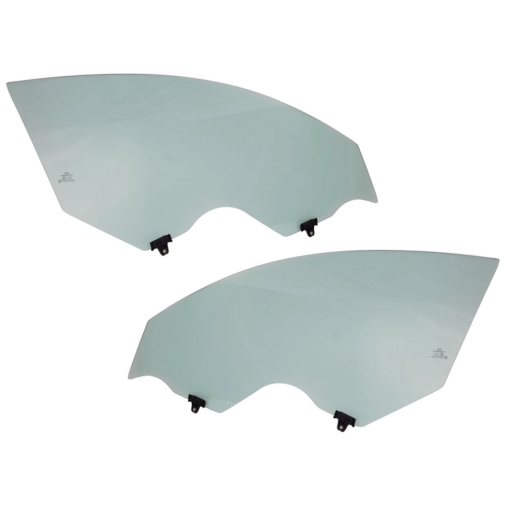 Set of 2 Front Door Glasses for Coupe Left Right