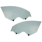 Set of 2 Front Door Glasses for Coupe Left Right