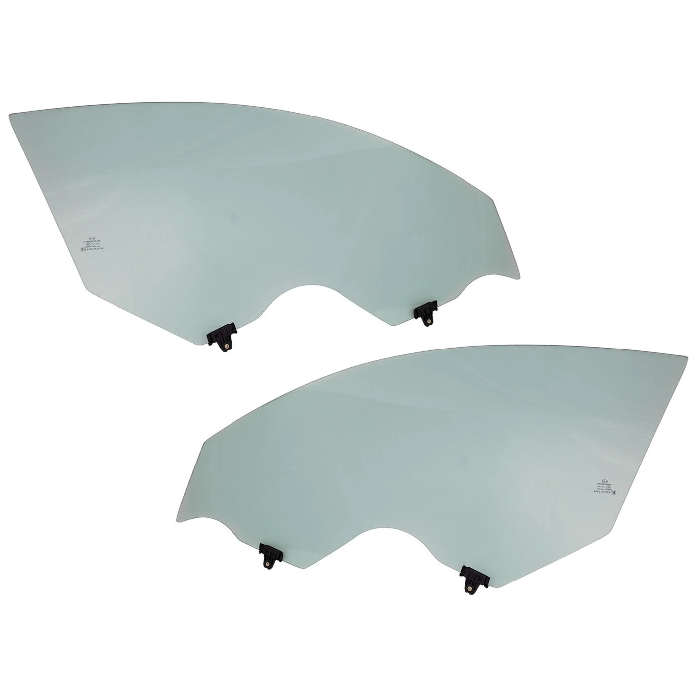 Set of 2 Front Door Glasses for Coupe Left Right