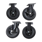 Set of 4 Heavy Duty 8-Inch Casters with Side Brakes 360° Swivel