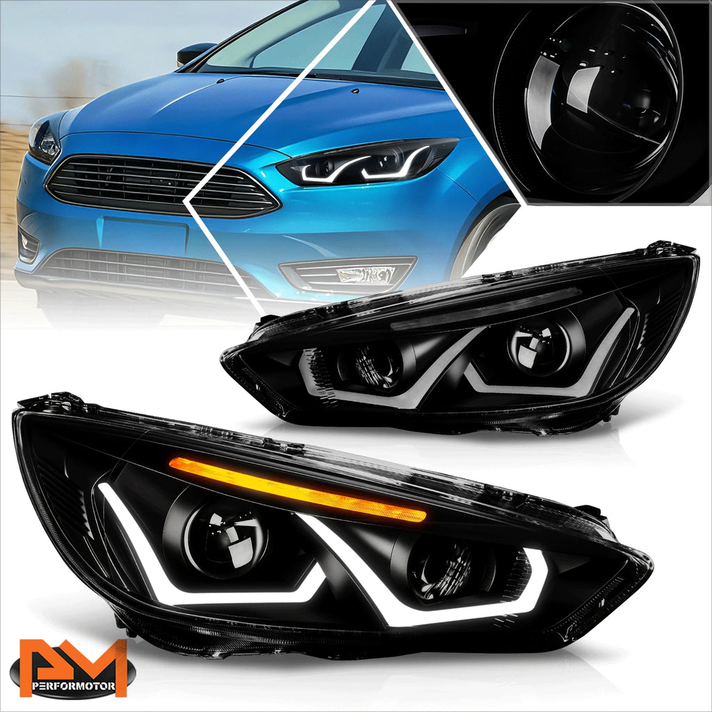 LED DRL Projector Headlight for Ford Focus (2015–2018) Smoked Lens