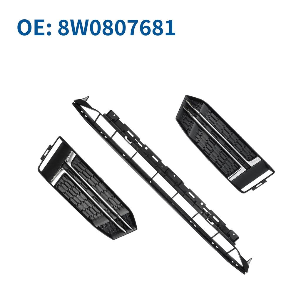 Front Lower Bumper Grille for Audi A4 B9 (2016–2018) Black Sport Style