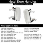 Set of 2 Metal Exterior Door Handles for Ford Ranger Mazda (1998–2011)