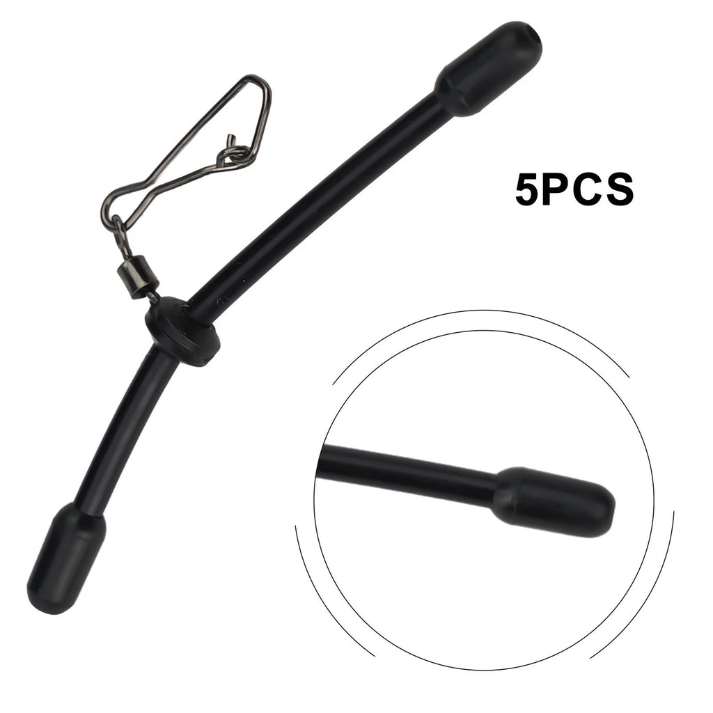 5Pcs Anti-Tangle Feeder Boom Spacer with Snaps Connector for Fishing