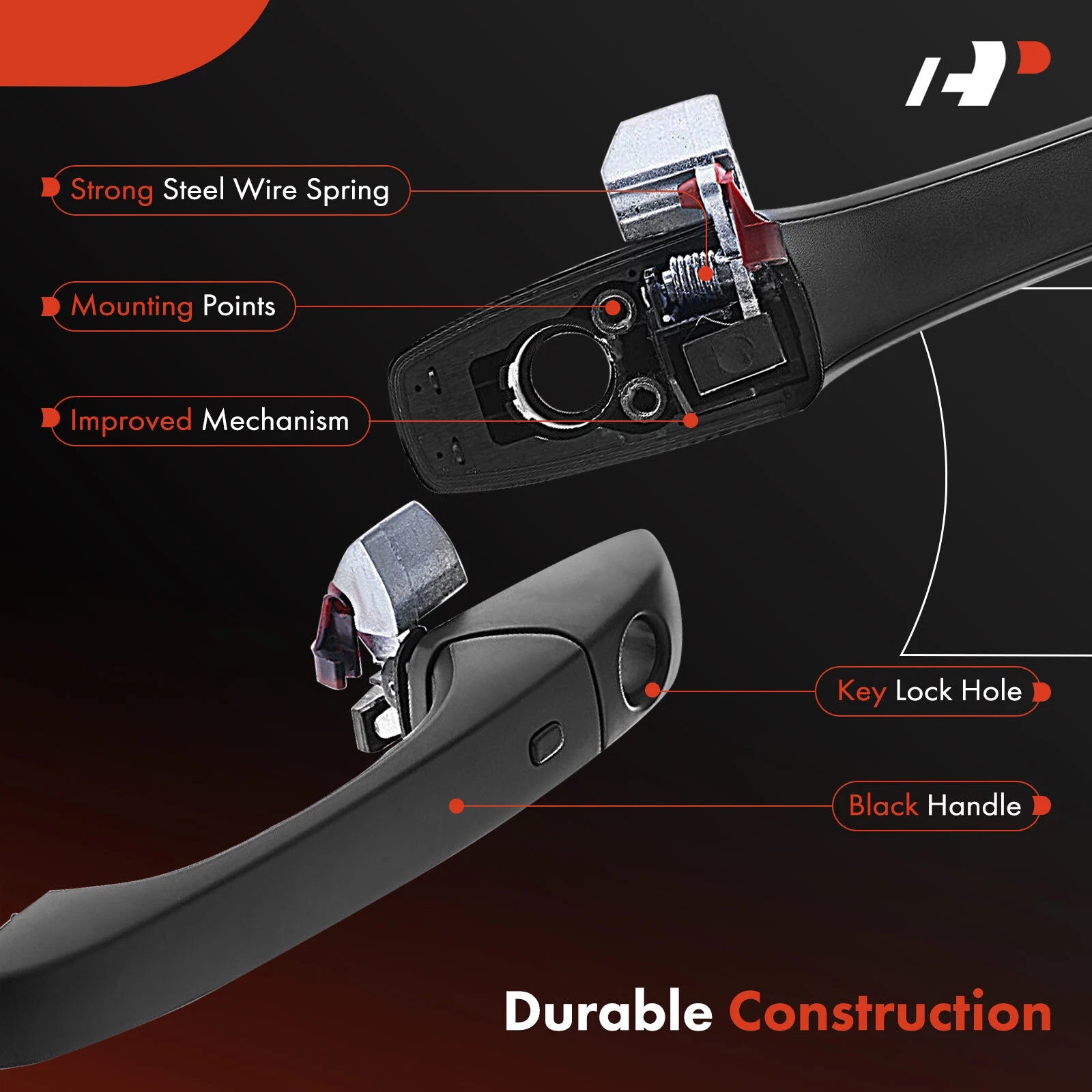 Front Left Exterior Door Handle for Jeep Grand Cherokee (2011–2022)