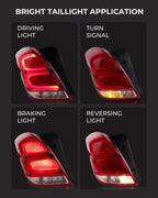 Pair LED Tail Lights for Chevy Trax (2017–2022) W/Bulb Right+Left
