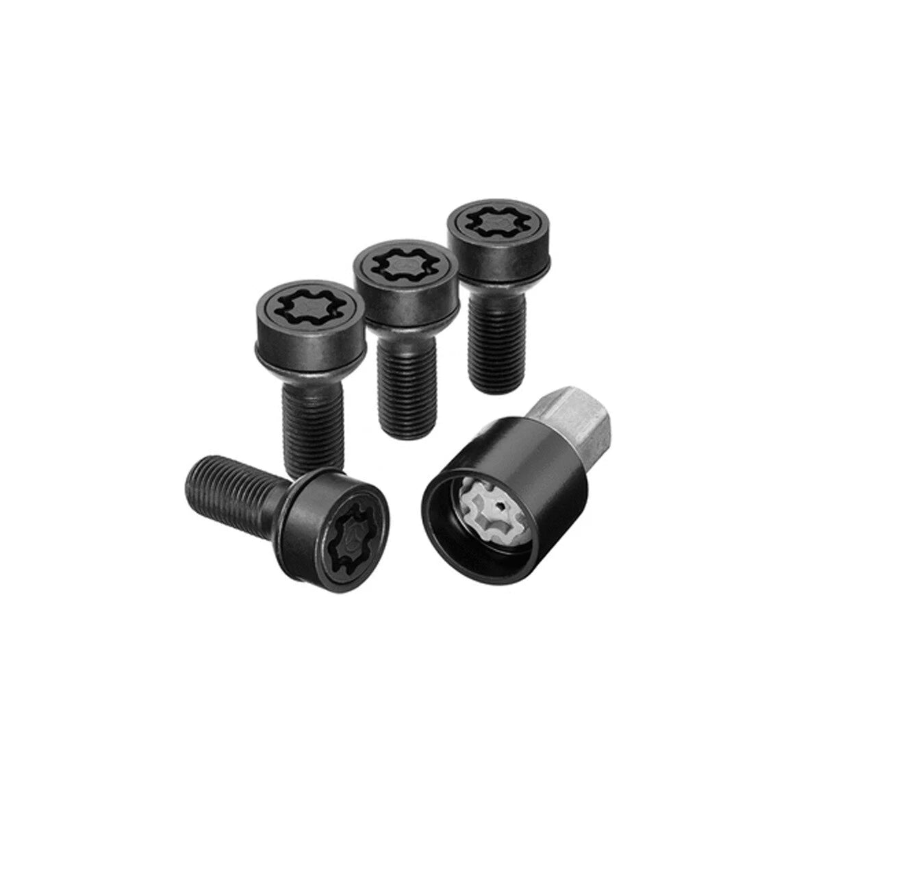 Wheel Lock Set M14x1.5x45 Black for Mercedes (0019901707)
